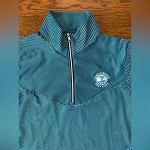 Teal & Black Pebble Beach Quarter-Zip Pullover size S